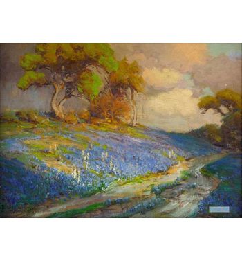 Late Afternoon In The Bluebonnets S W Texas 1913