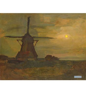 Oostzijdse Mill In Moonlight, c1907