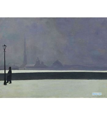 The Neva Rive, Light Fog La Néva, Brume Légère 1913