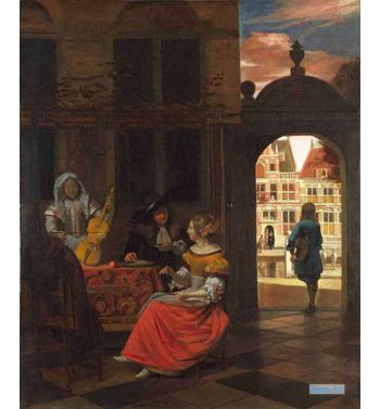 A Musical Party In A Courtyard