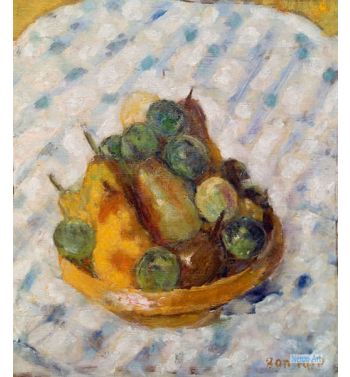 Fruit Still Life Of Pears And Plums