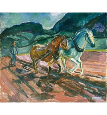 Ploughing Horses, 1910S 1