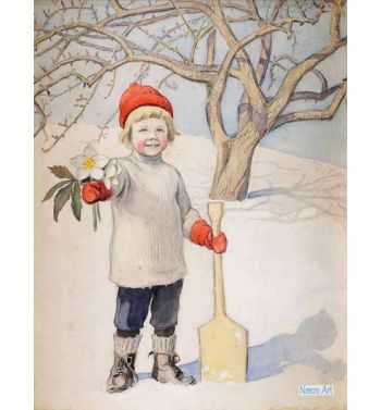 Boy With Christmas Roses