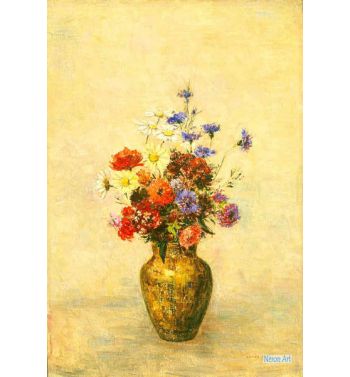 Flowers In A Brown Vase