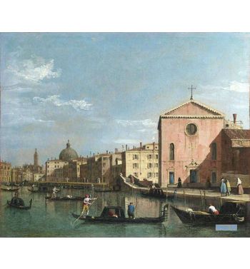 Venice The Grand Canal Facing Santa Croce
