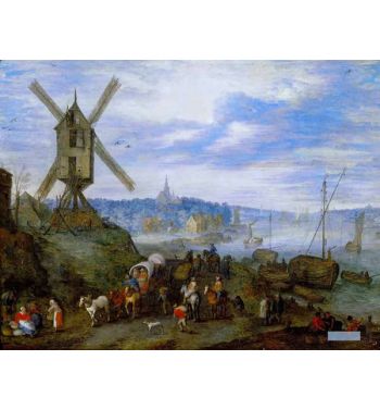 Seaport With Windmill