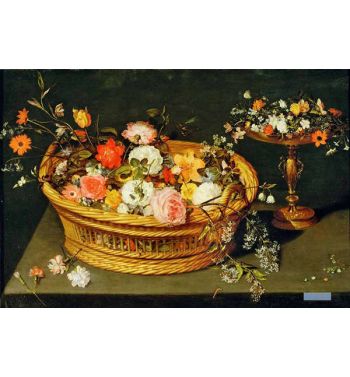 A Basket Of Flowers 1590-1625