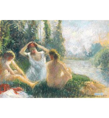Bather Sitting On The Edge Of A River