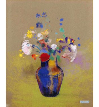 A Blue Vase Of Flowers