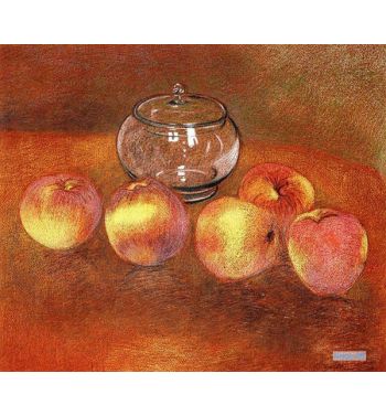 Apples And Glass Bowl
