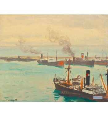Freighters In The Port, 1934