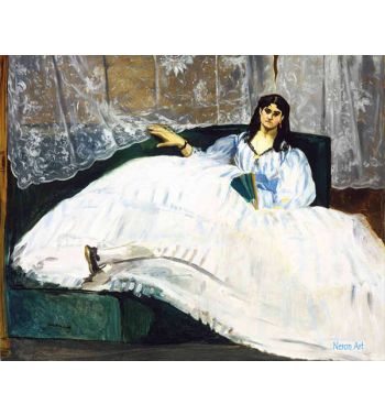 Jeanne Duval Baudelaire's Mistress Reclining (Lady With A Fan)
