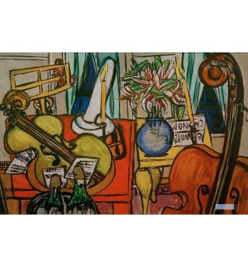 Still Life With Cello And Bass Violin