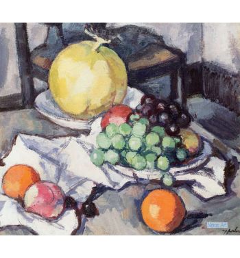 Still Life With Melons And Grapes