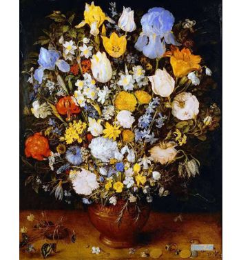  Bouquet Of Flowers In A Ceramic Vase