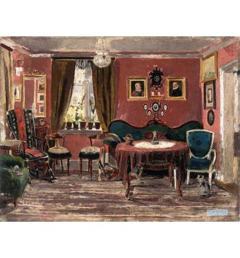 The Living Room Of The Misses In Pilestredet 61, 1881