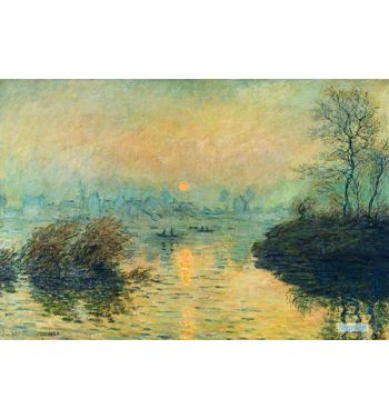 Sunset On The Seine Winter Effect 1880