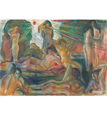 Naked Figures And Sun, 1920S