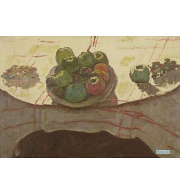 Plate Of Apples On A Table, c1910 12