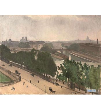 View Of Paris With Notre Dame And The Vert Galand