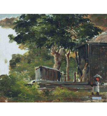 Landscape With House In The Woods In Saint Thomas Antilles