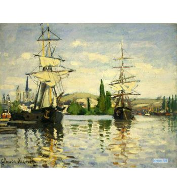 Ships Riding On The Seine At Rouen