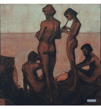 Four Young Men By The Sea