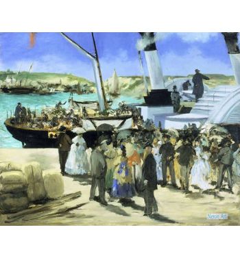 Departure Of The Folkestone Boat 1869
