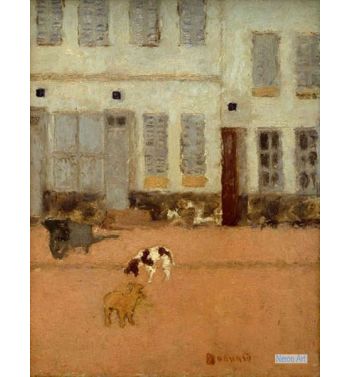 Street In Eragny Sur Oise, The Dogs Of Eragny