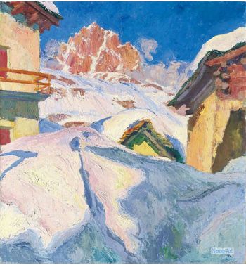Capolago In Winter With A View Of Piz Lagrev, 1928