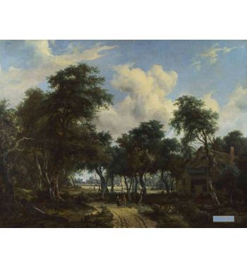 A Woody Landscape With A Cottage