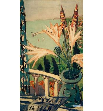 View Of Menton With Lily Pot