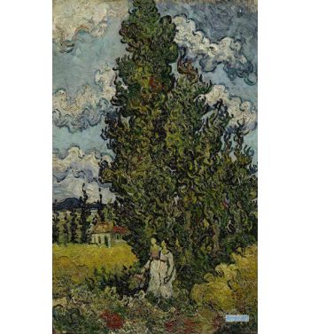 Cypresses And Two Women
