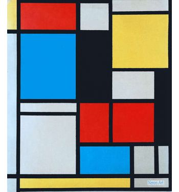 Composition In Blue Red And Yellow