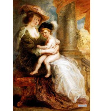 Hélène Fourment With Her Oldest Son Frans Alte Pinakothek