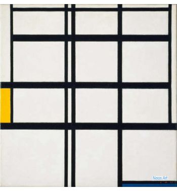 Composition In Yellow Blue And White I