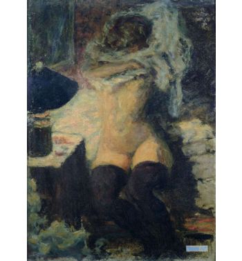 Nude Woman With Black Stockings, c1900