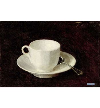White Cup And Saucer, 1864
