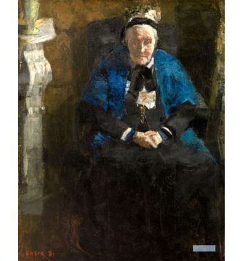 Old Lady With Blue Shawl The Artist S Grandmother 1881