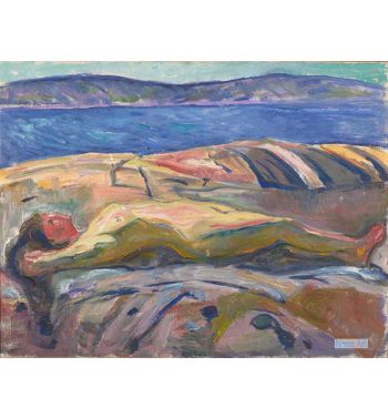 Reclining Nude On The Rocks, 1910S