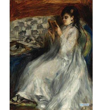 Young Woman In White Reading