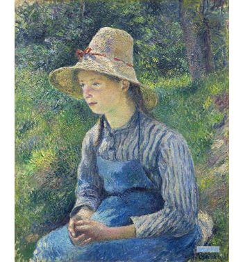 Young Peasant Girl Wearing A Hat