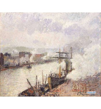 Steamboats In The Port Of Rouen