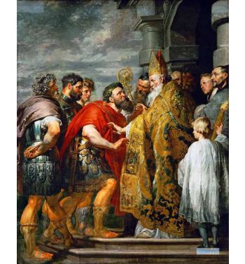 Saint Ambrose Forbids Emperor Theodosius I To Enter The Church
