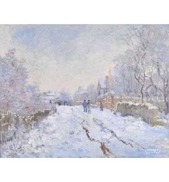 Snow Scene At Argenteuil 1875