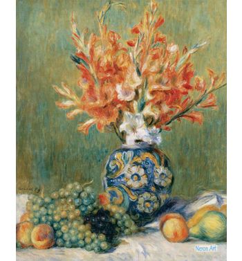 Still Life Flowers And Fruits