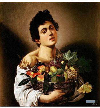 Boy With A Basket Of Fruit
