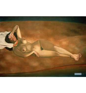 Woman Lying On The Sand