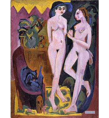 Two Nudes In A Room 1914