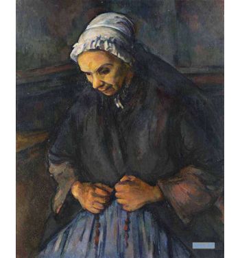 An Old Woman With A Rosary